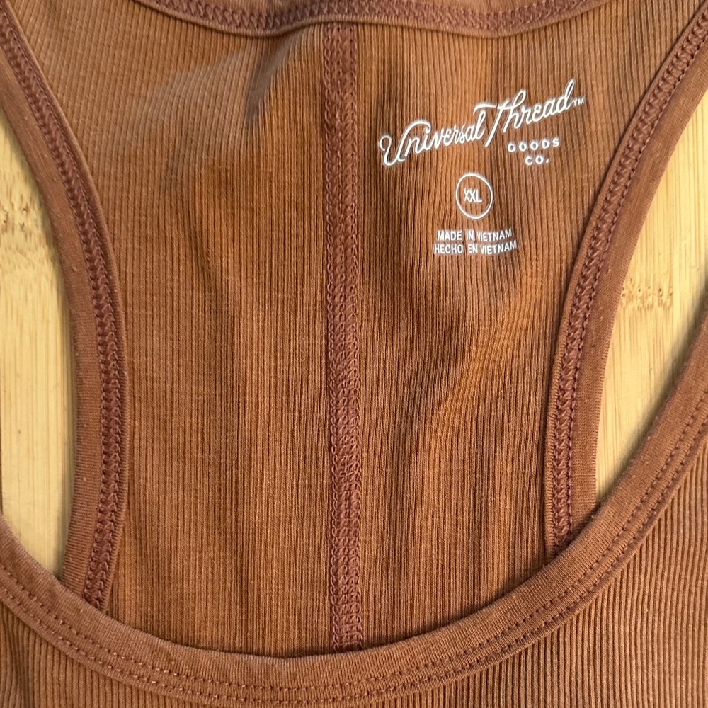 Universal Thread Chestnut Ribbed Racerback Tank - Picture 2 of 3